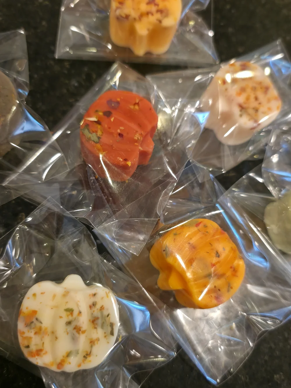 Fall Pumpkin Wax Melts 7 Pack Soy Coconut Wax Blend Spiced Scent Handmade Handma